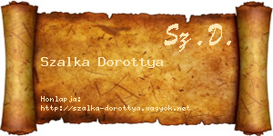 Szalka Dorottya névjegykártya