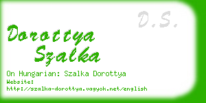 dorottya szalka business card